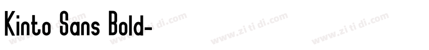 Kinto Sans Bold字体转换